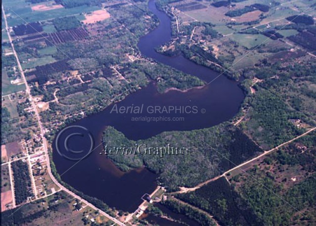 Rogers Dam Pond in Mecosta County, Michigan